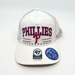 Philadelphia Phillies 47 Brand Hitch Roscoe Brrr Mesh Trucker Snapback Hat Cap